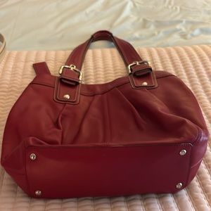 Coach red leather handbag. Like new. Never used